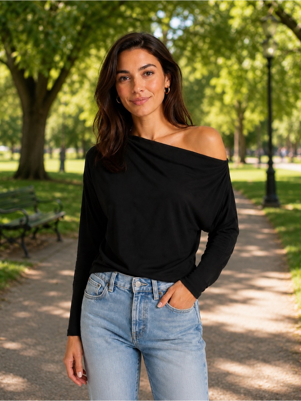 WE THE FREE Black Batwing Long Sleeve Lightweight Sweater Size XS